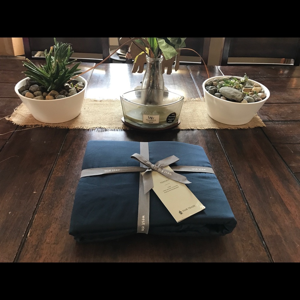 King Duvet Cover from West Elm, Midnight Blue